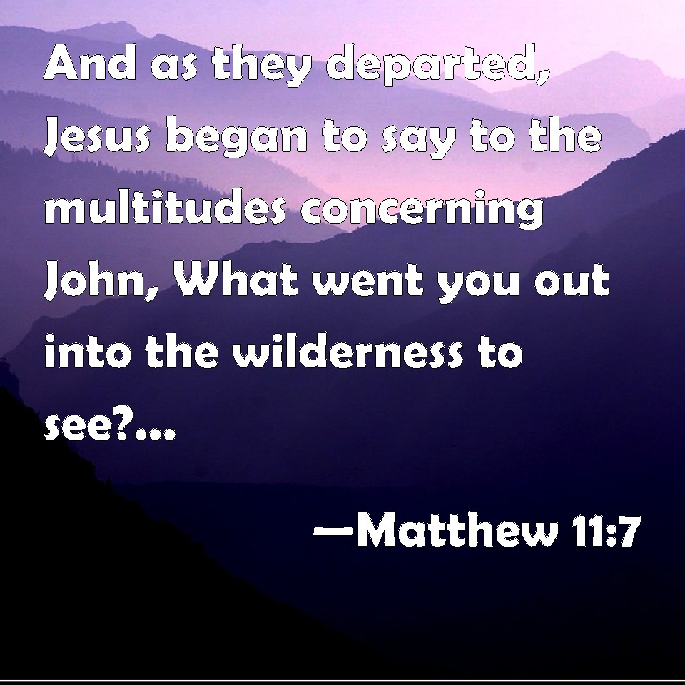 Matthew 117 And as they departed, Jesus began to say to the multitudes