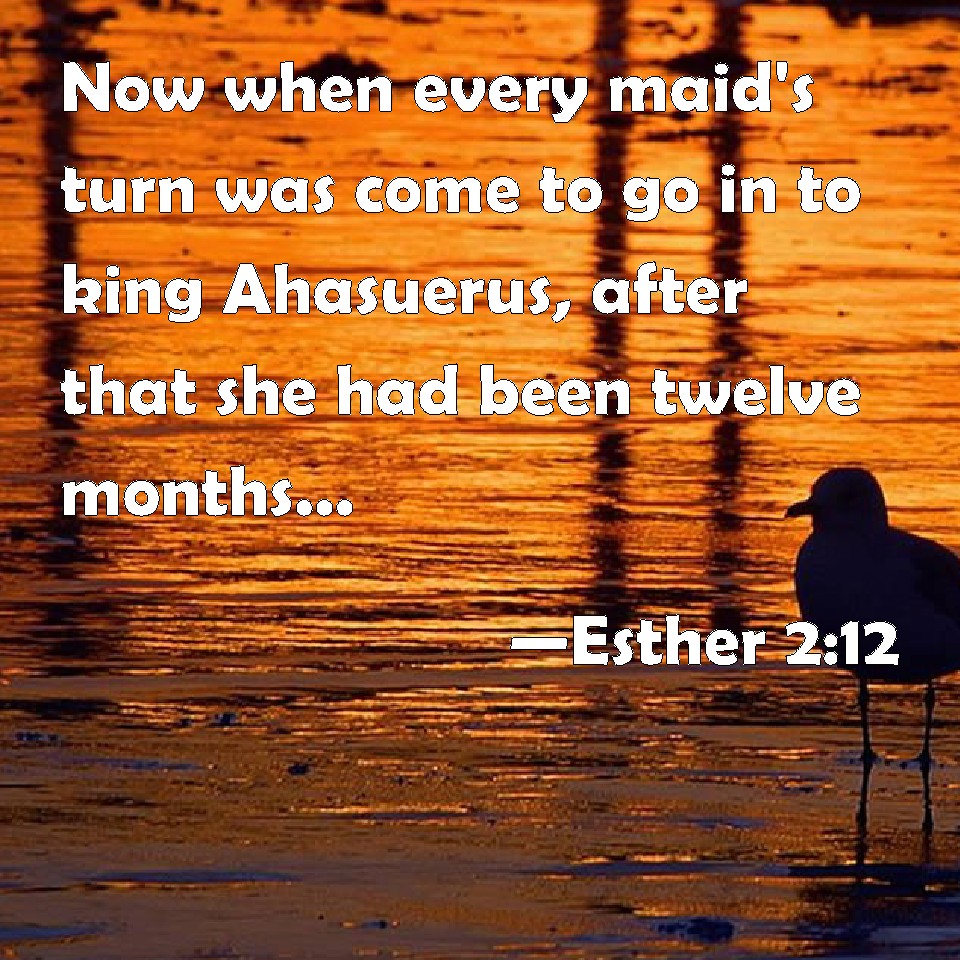 Esther 212 Now when every maid's turn was come to go in to king