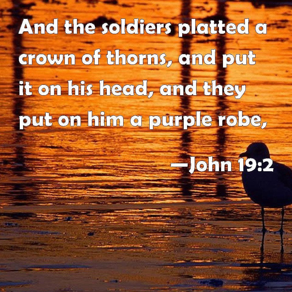 John 192 And the soldiers platted a crown of thorns, and put it on his