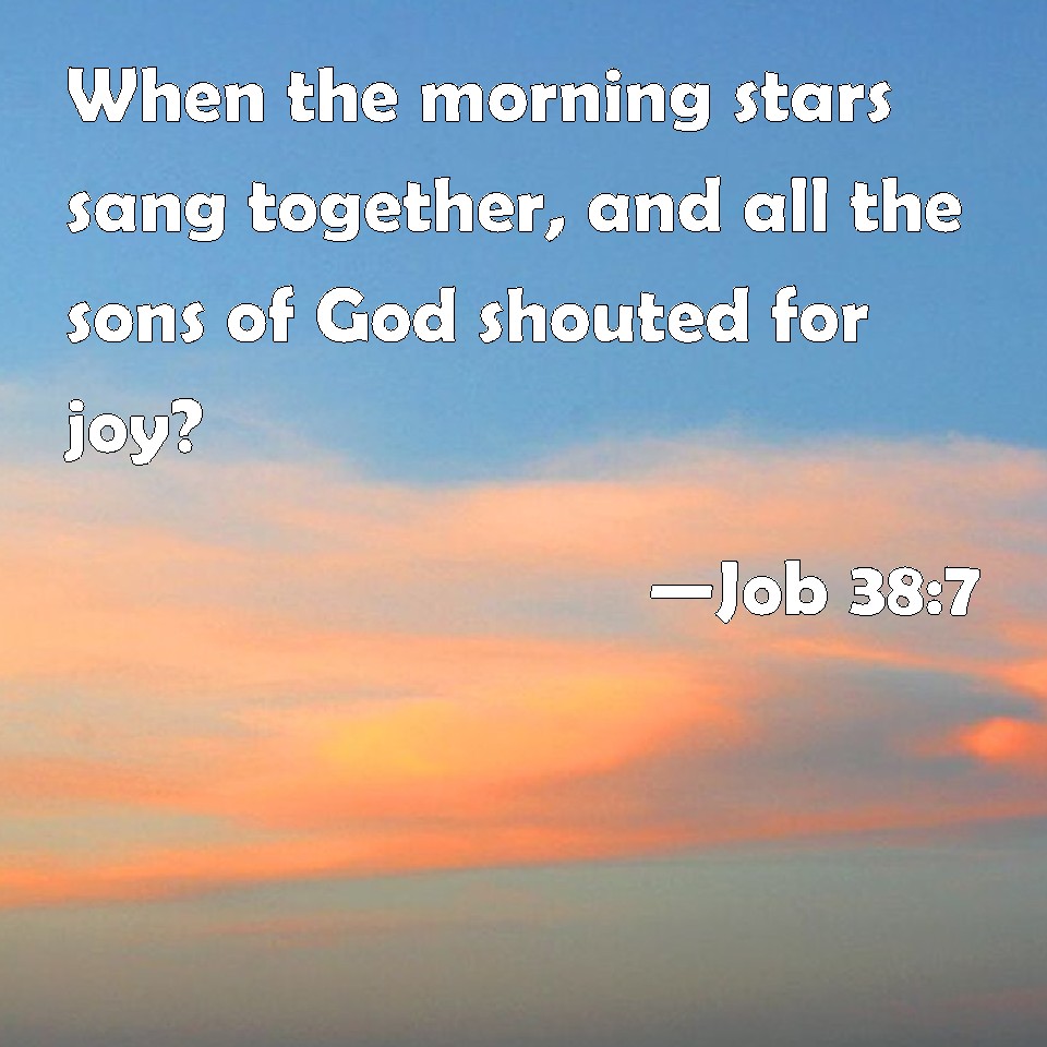 Job 387 When the morning stars sang together, and all the sons of God