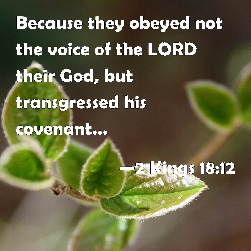 2 Kings 1812 Because they obeyed not the voice of the LORD their God