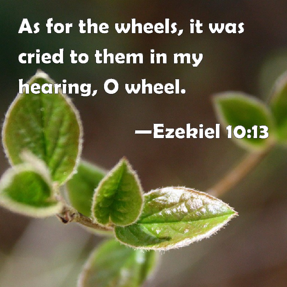 Ezekiel 1013 As for the wheels, it was cried to them in my hearing, O