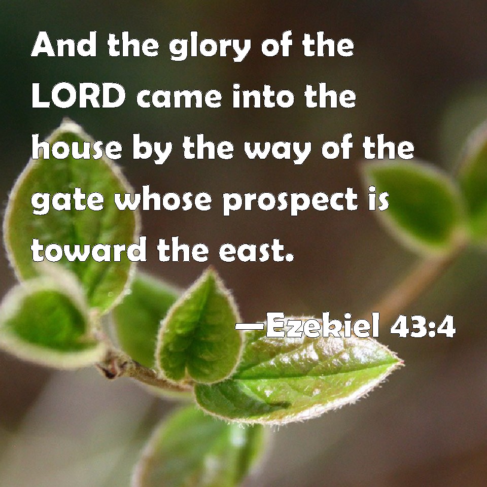 Ezekiel 434 And the glory of the LORD came into the house by the way