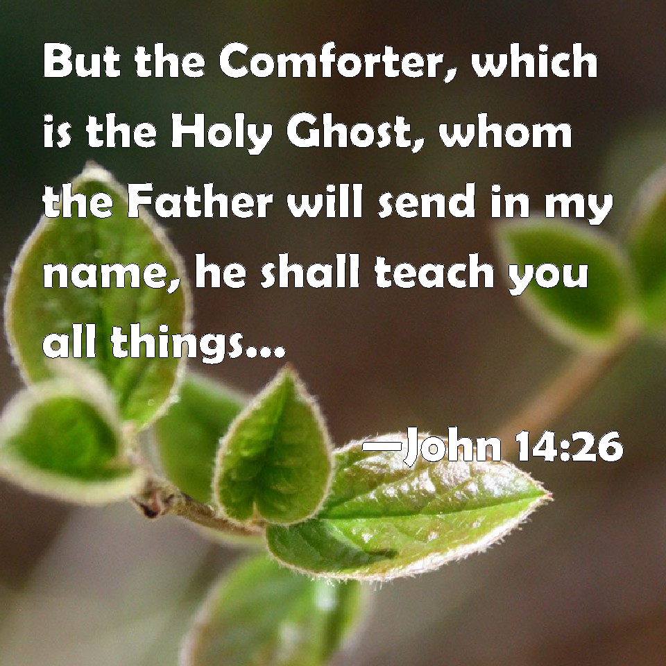 John 1426 But the Comforter, which is the Holy Ghost, whom the Father