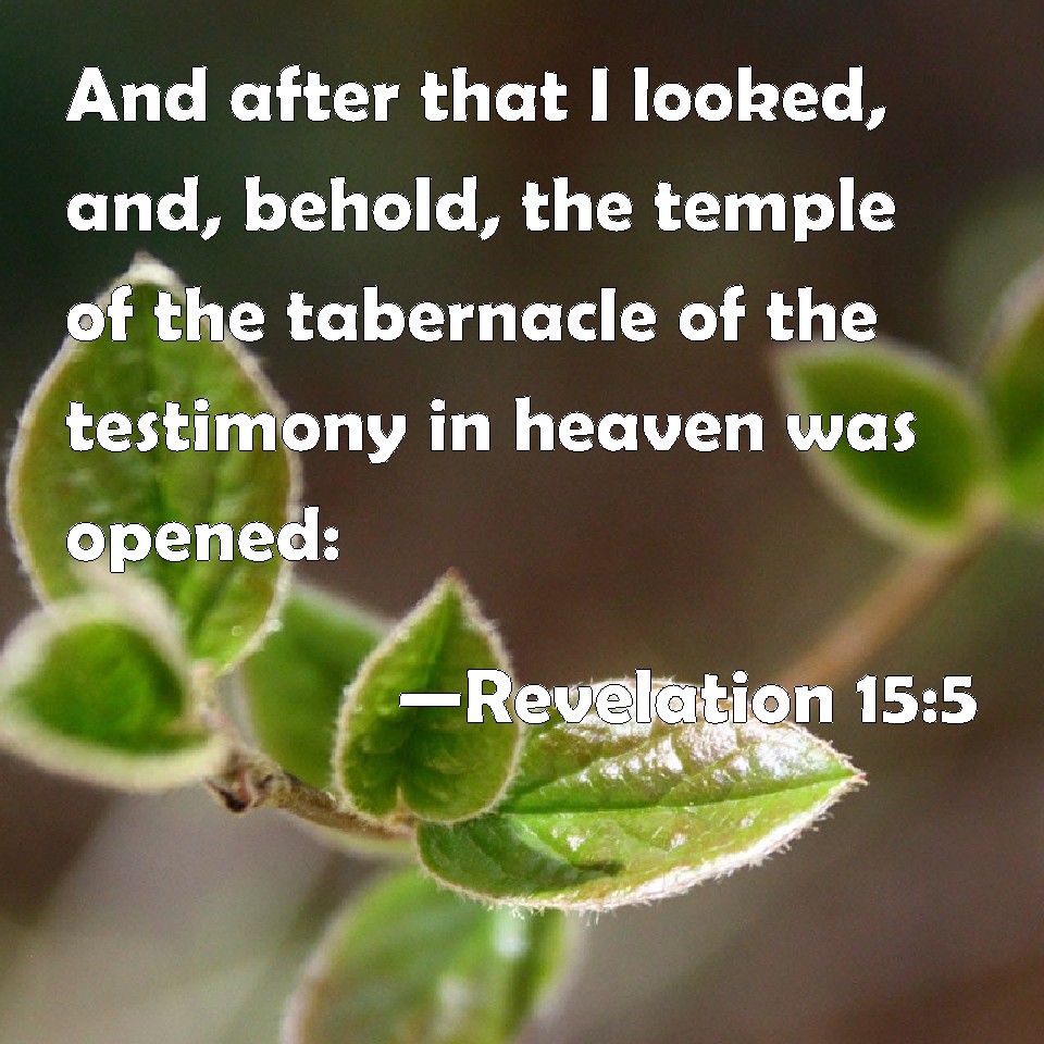Revelation 155 And after that I looked, and, behold, the temple of the