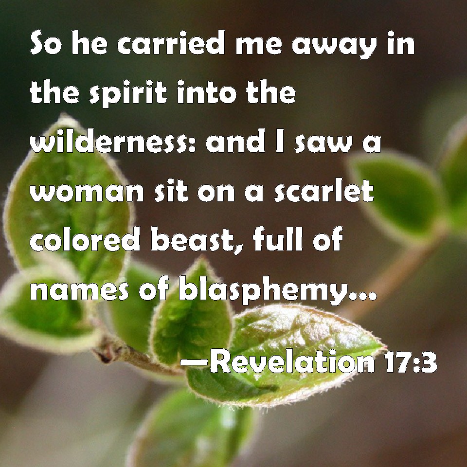 Revelation 173 So he carried me away in the spirit into the wilderness