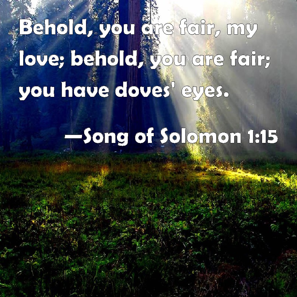 Song of Solomon 115 Behold, you are fair, my love; behold, you are