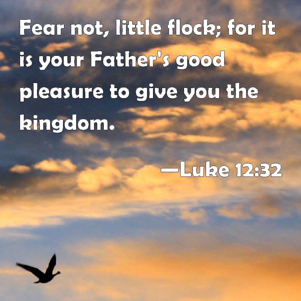 Luke 1232 Fear not, little flock; for it is your Father's good