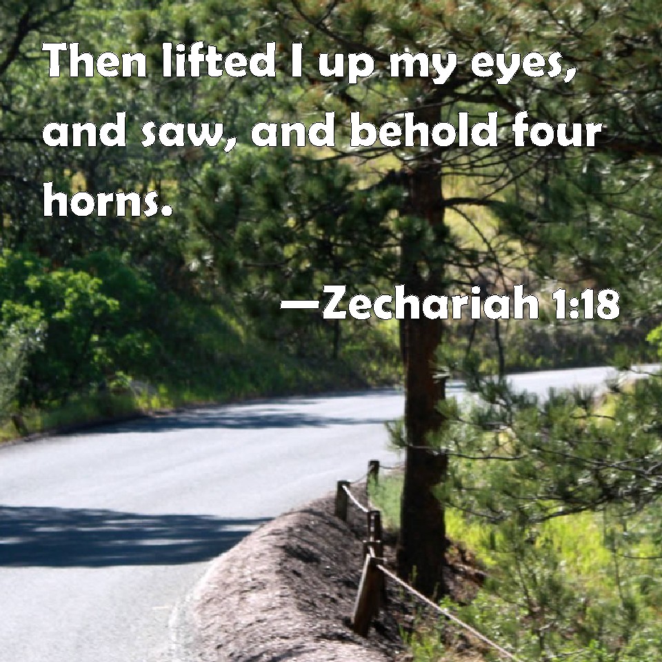 Zechariah 118 Then lifted I up my eyes, and saw, and behold four horns.