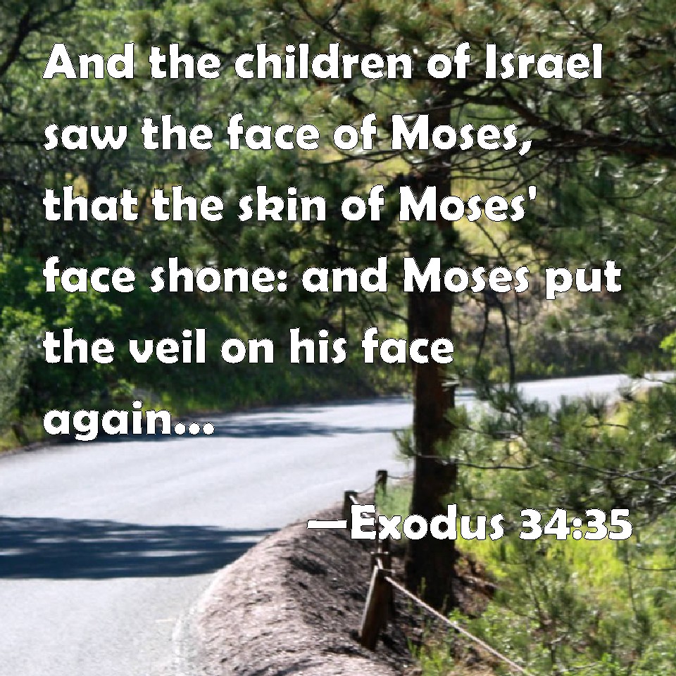 Exodus 3435 And the children of Israel saw the face of Moses, that the
