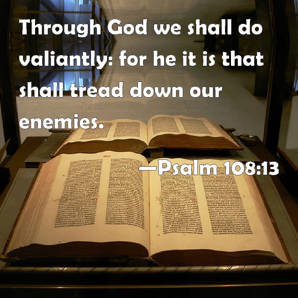 Psalm 10813 Through God we shall do valiantly for he it is that shall