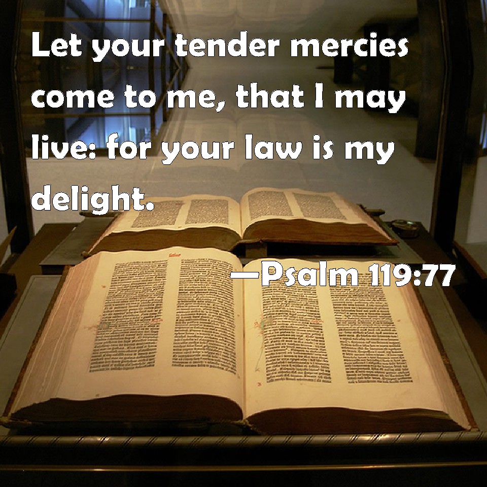 Psalm 11977 Let your tender mercies come to me, that I may live for