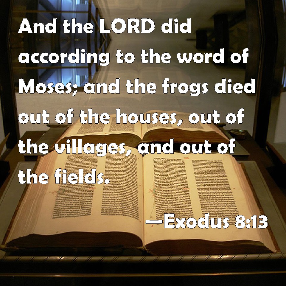 Exodus 813 And the LORD did according to the word of Moses; and the