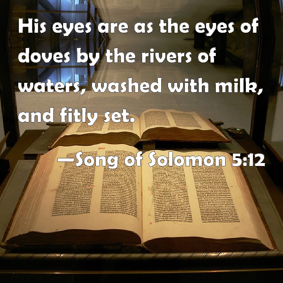 Song of Solomon 512 His eyes are as the eyes of doves by the rivers of