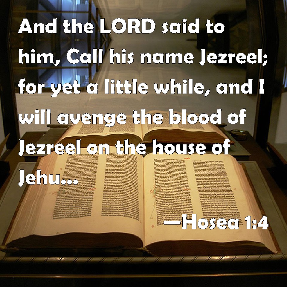 Hosea 14 And the LORD said to him, Call his name Jezreel; for yet a