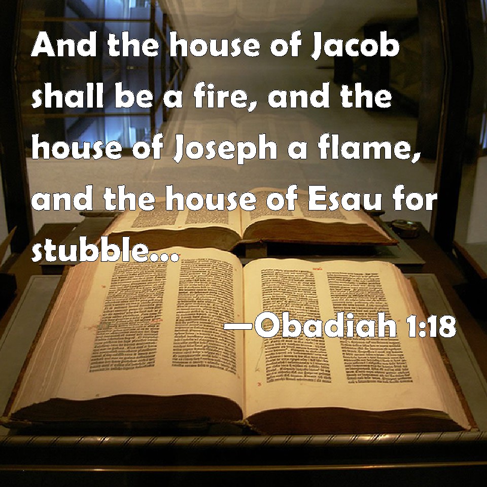 Obadiah 118 And the house of Jacob shall be a fire, and the house of