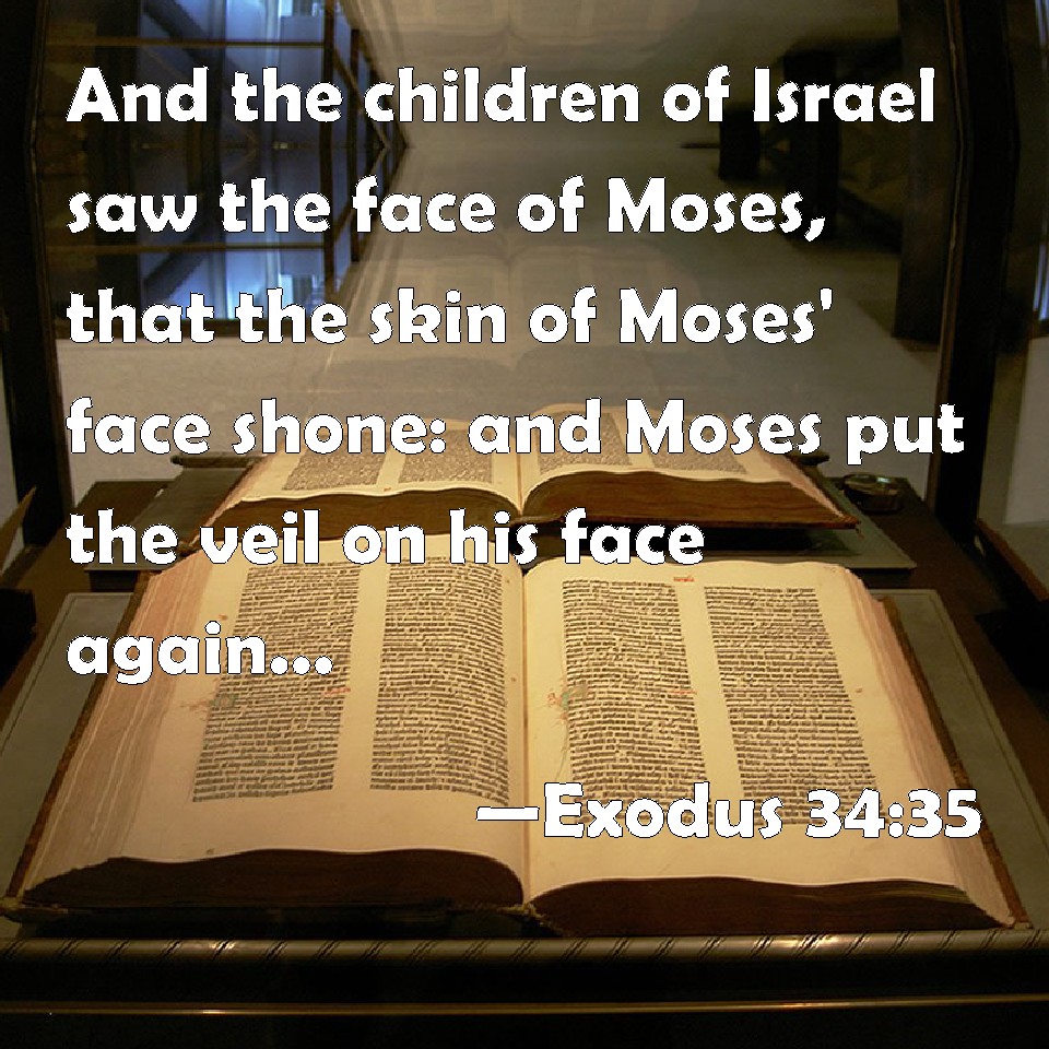 Exodus 3435 And the children of Israel saw the face of Moses, that the