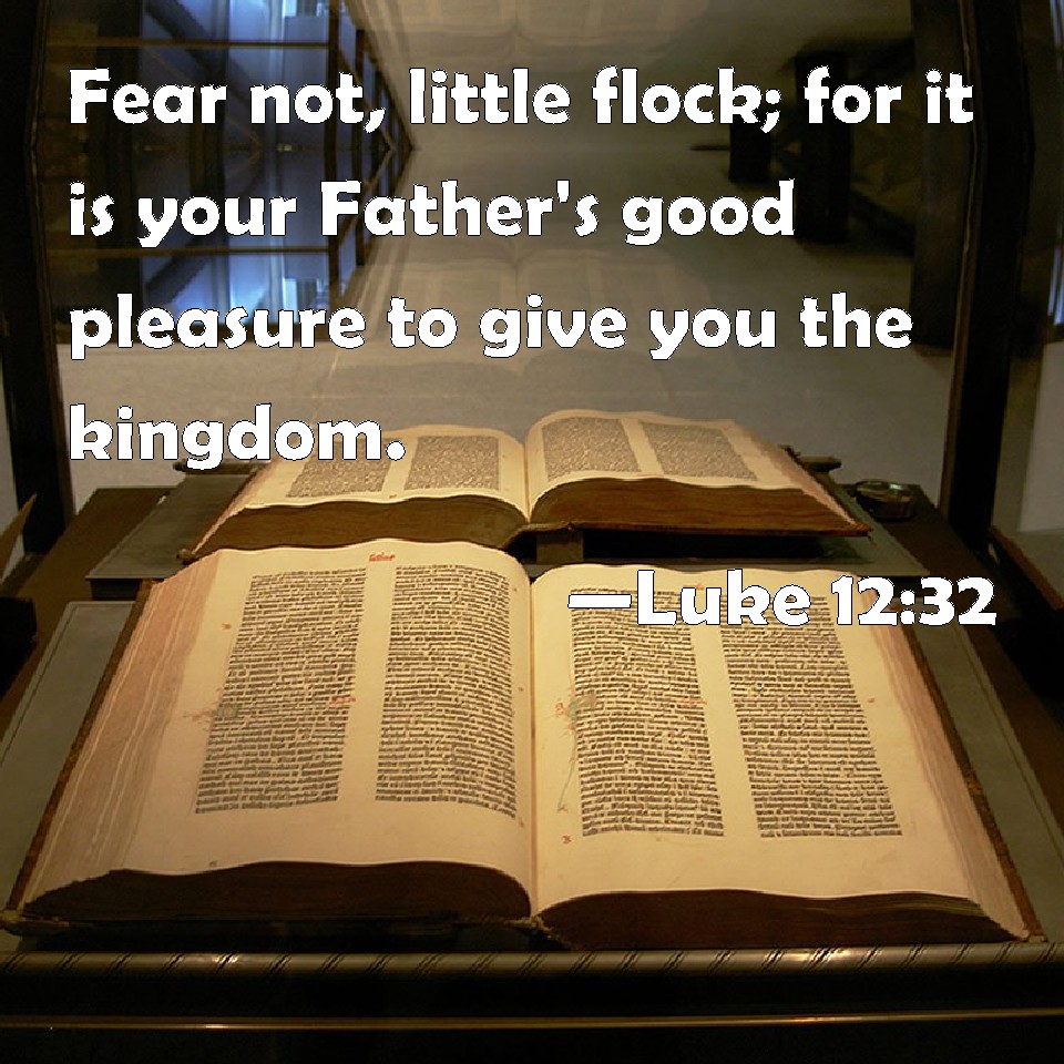 Luke 1232 Fear not, little flock; for it is your Father's good