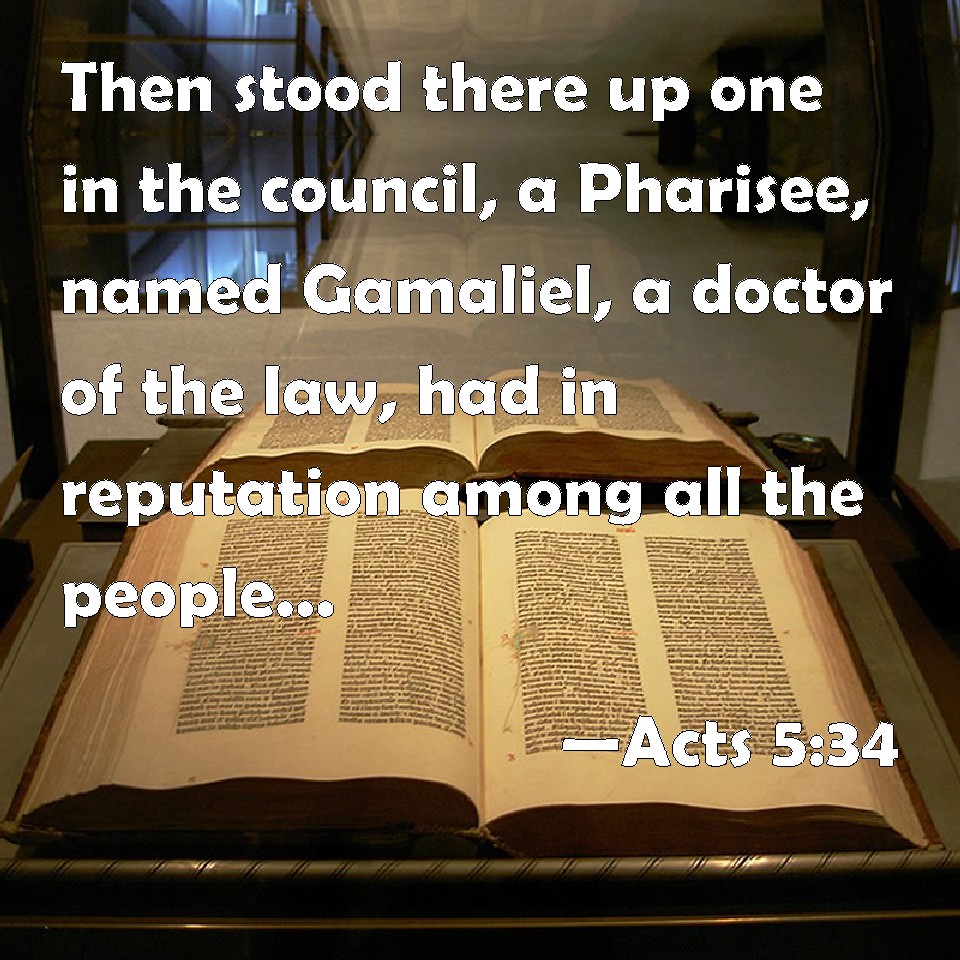 Acts 534 Then stood there up one in the council, a Pharisee, named
