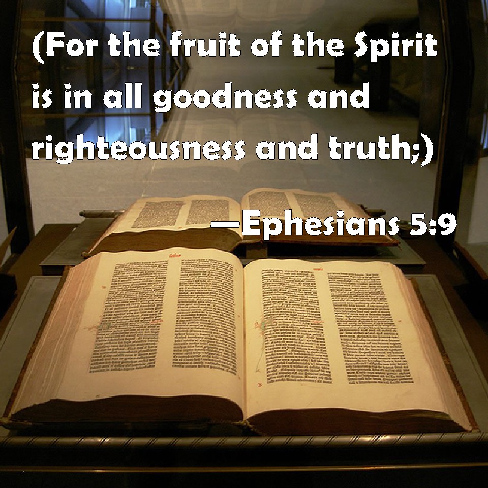 Ephesians 59 (For the fruit of the Spirit is in all goodness and