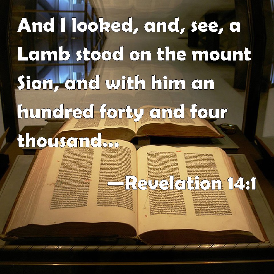 Revelation 141 And I looked, and, see, a Lamb stood on the mount Sion