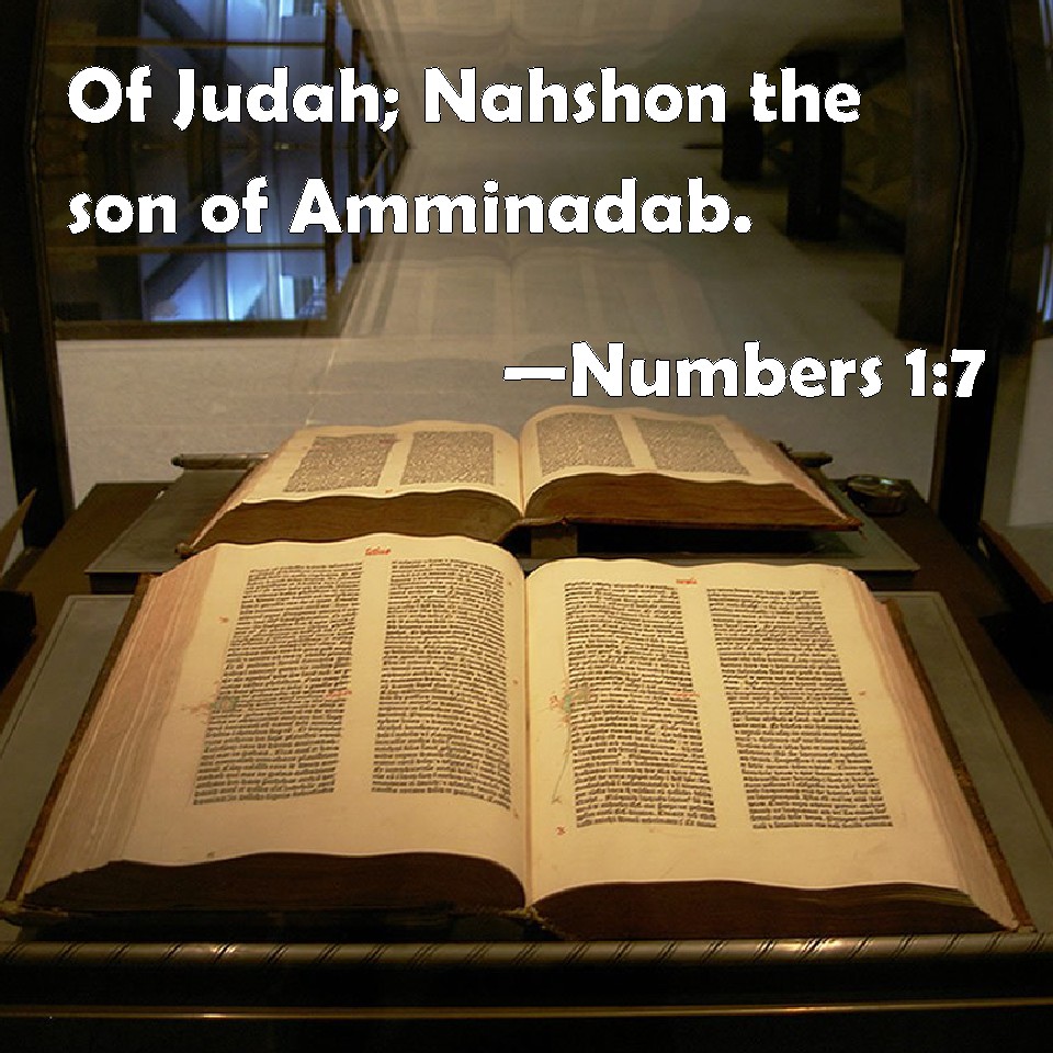 Numbers 17 Of Judah; Nahshon the son of Amminadab.