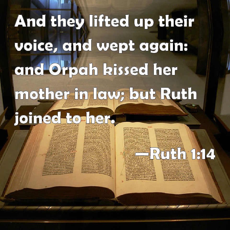 Ruth 114 And they lifted up their voice, and wept again and Orpah kissed her mother in law