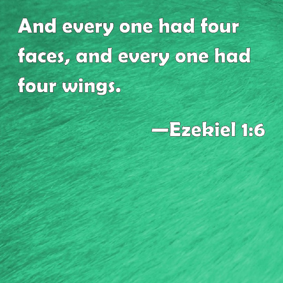 Ezekiel 16 And every one had four faces, and every one had four wings.