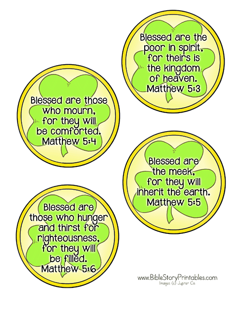 St. Patrick's Day Bible Verse Cards Bible Story Printables