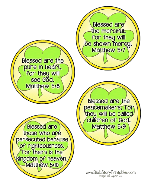 St. Patrick's Day Bible Verse Cards Bible Story Printables
