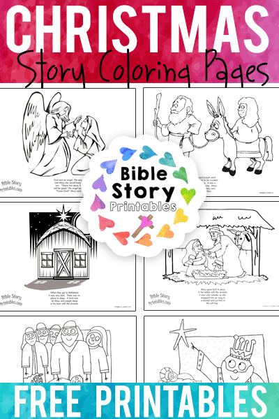 Birth Of Jesus Coloring Page - Bible Christmas Coloring Story Printable