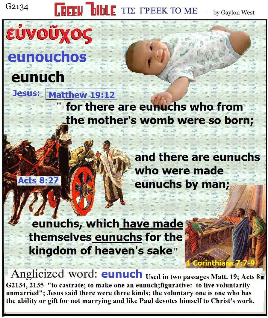 EUNUCHS THE EUNUCH FOR THE KINGDOM OF HEAVEN'S SAKE