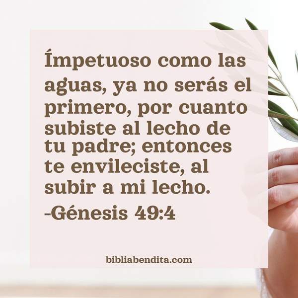 Explicación Génesis 494. 'Impetuoso como las aguas,ya no serás el