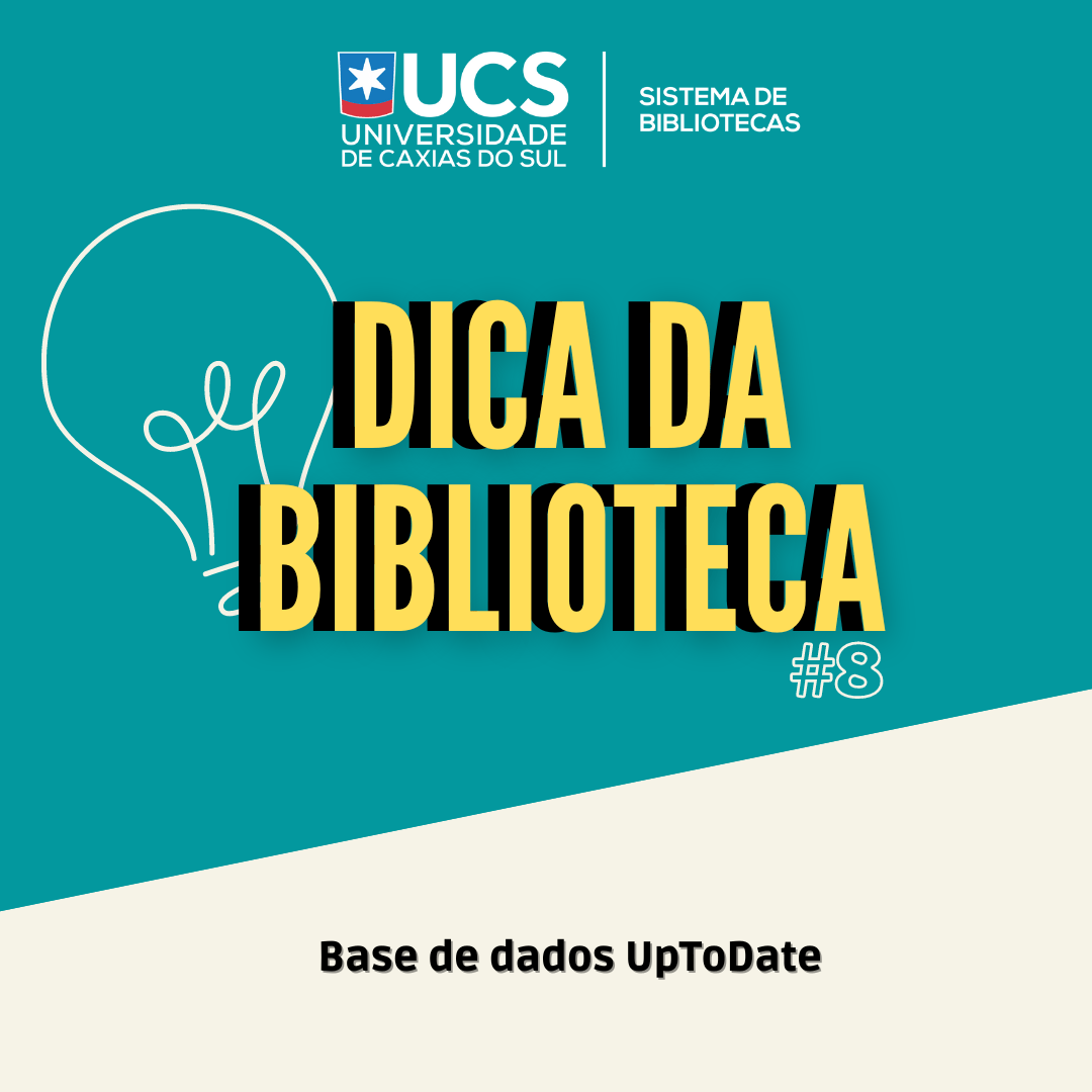 Dica da Biblioteca Base de dados UpToDate Blog do Sistema de