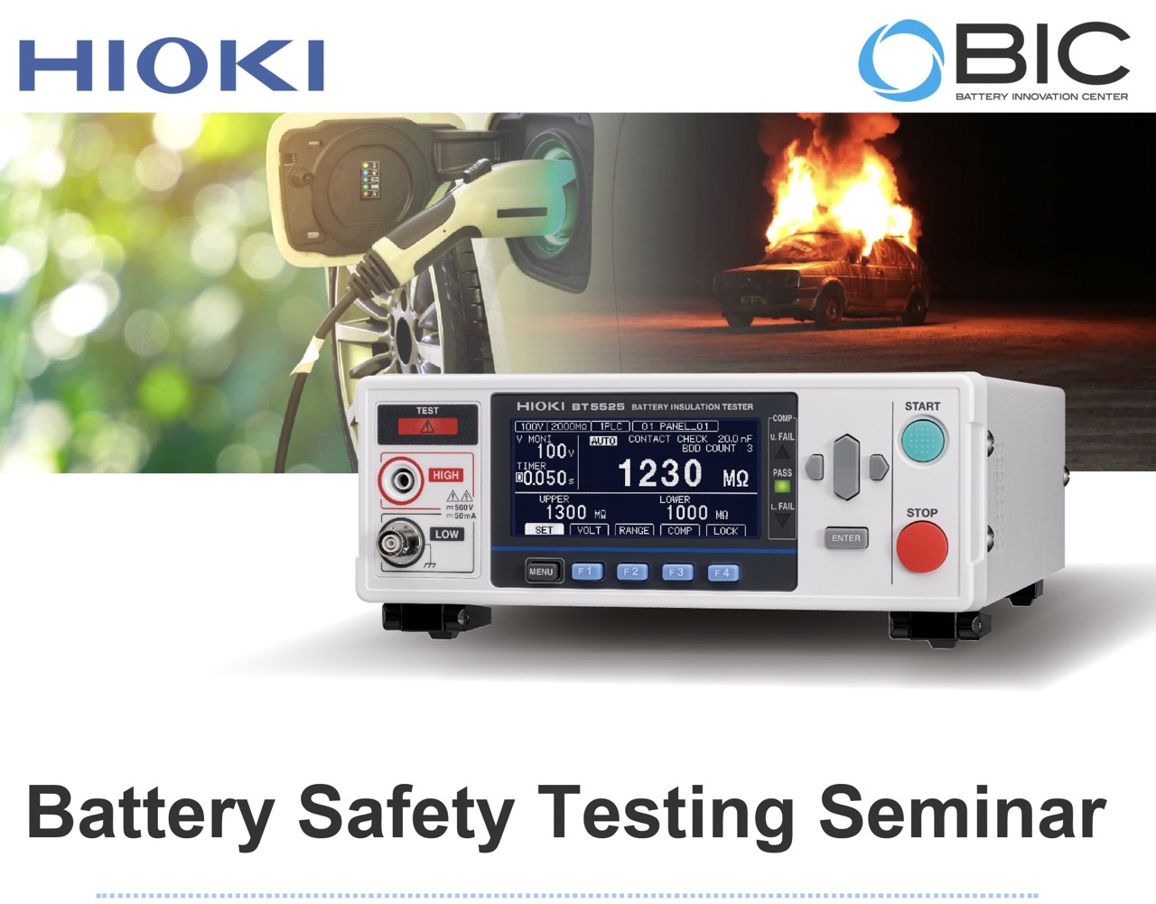 Hioki Battery Safety Testing Seminar The Battery Innovation Center