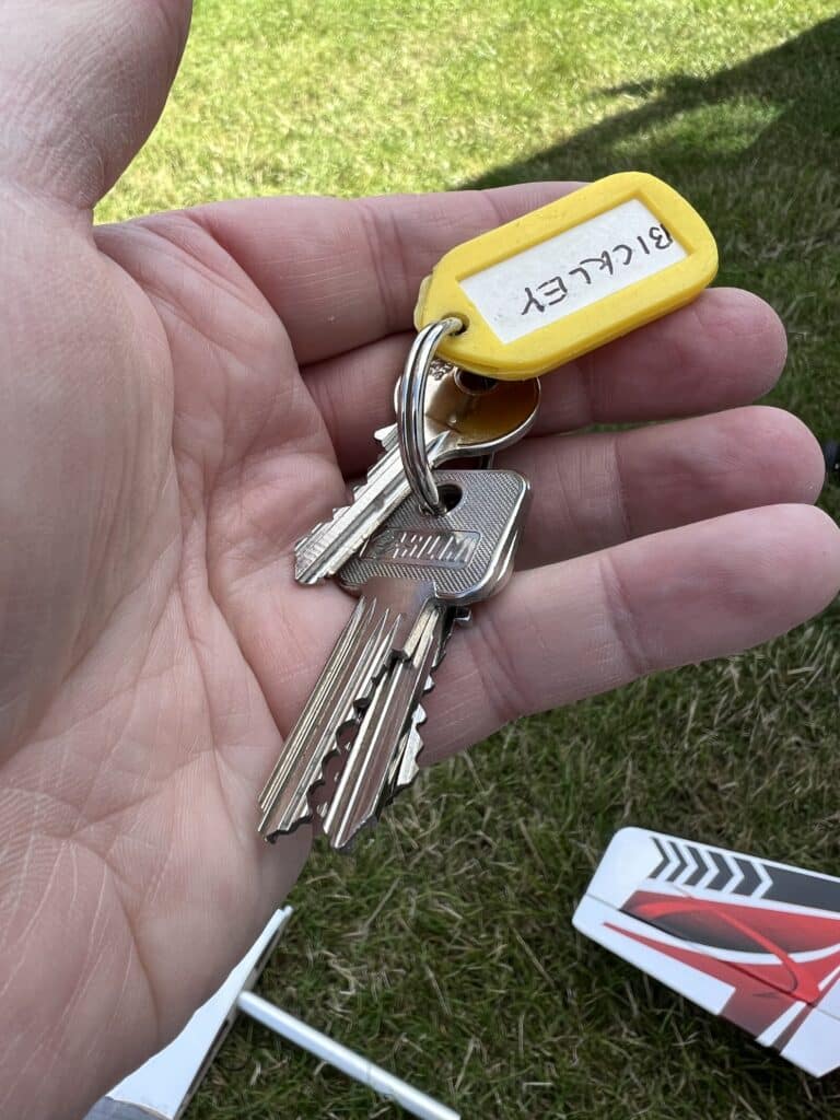 Gate keys left behind Bickley Model Flying Club