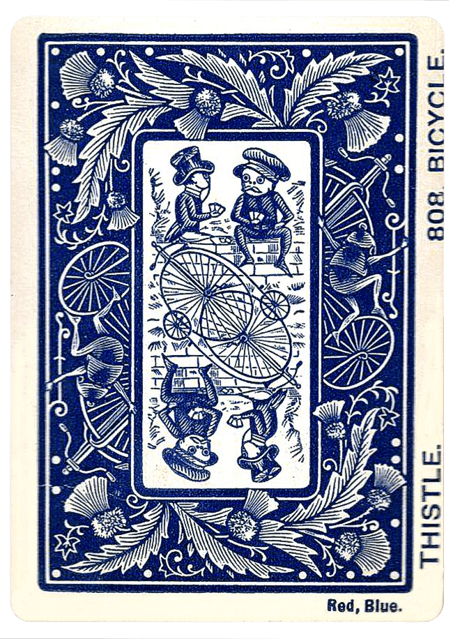 Original 1919 Bicycle Thistle Back Playing Card Deck 52 Cards with Box
