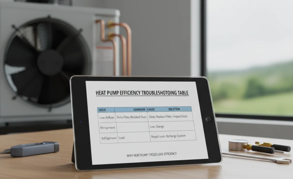 Heat Pump Efficiency Troubleshooting Table