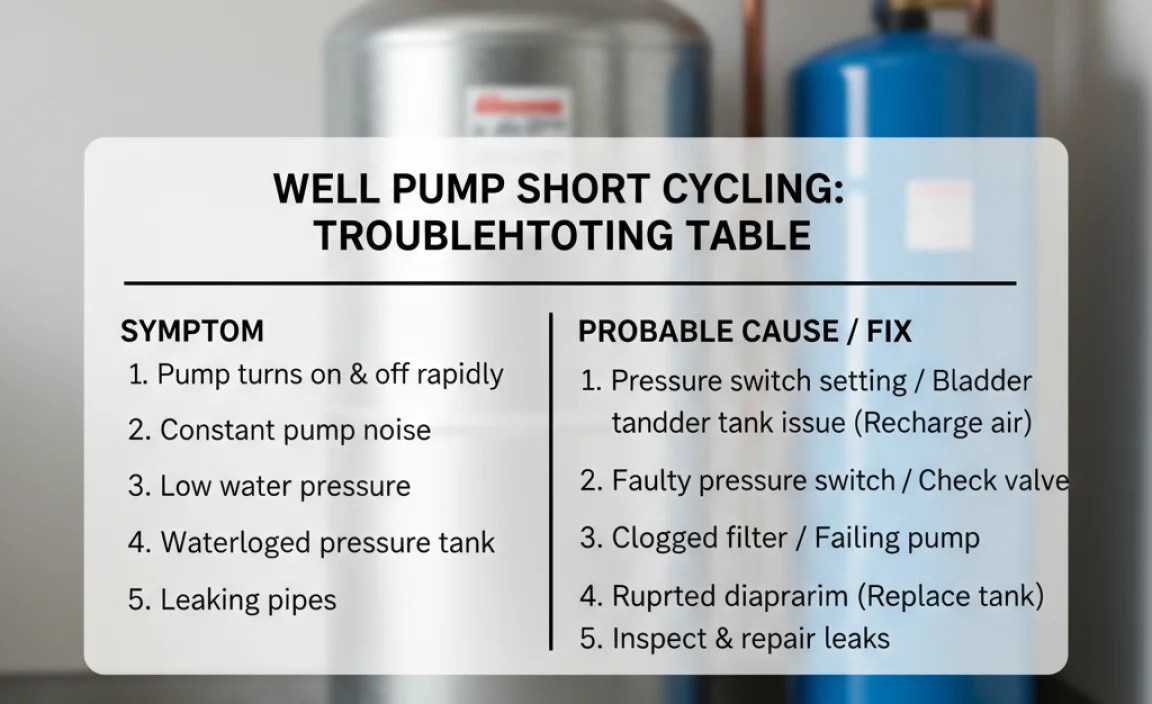 Troubleshooting Table