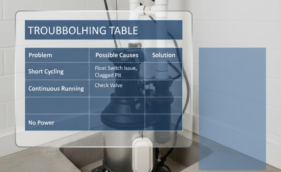 Troubleshooting Table
