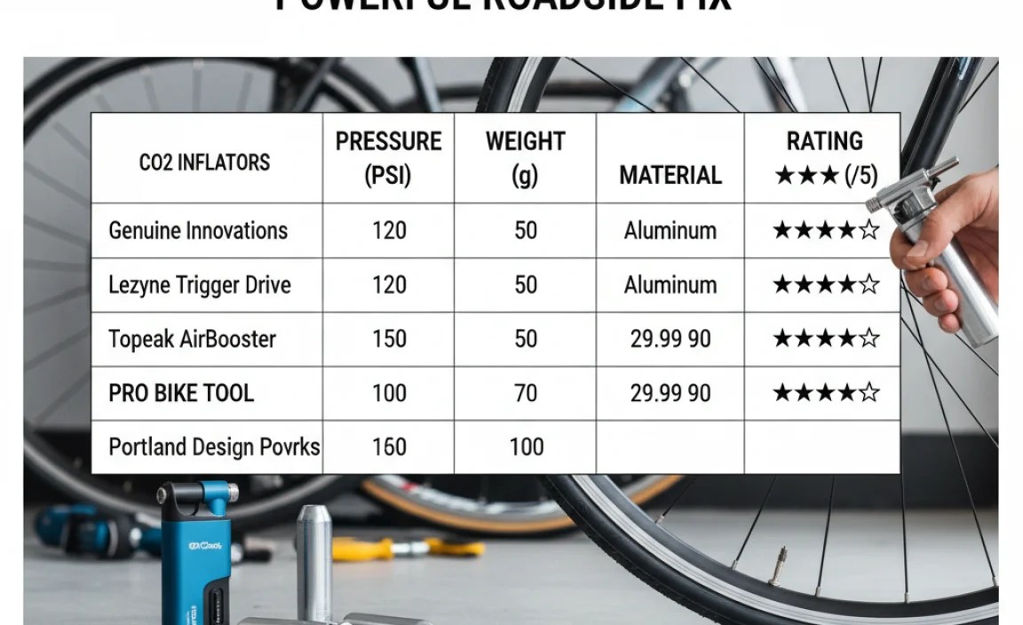 CO2 Inflator Comparison Table