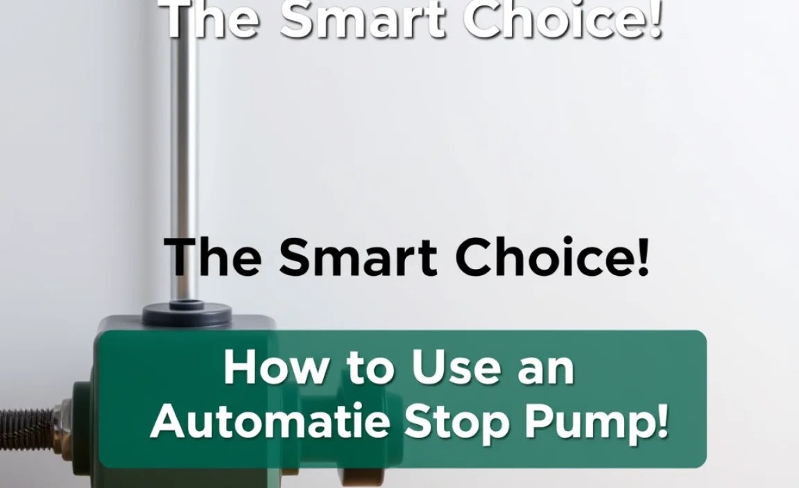 How to Use an Automatic Stop Pump