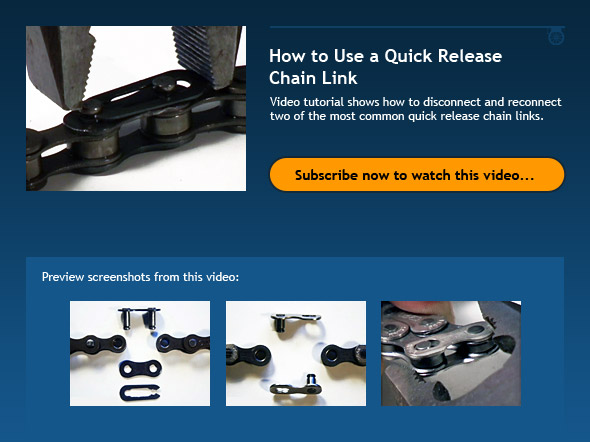 How to Use a Quick Release Chain Link Bicycle Tutor Video