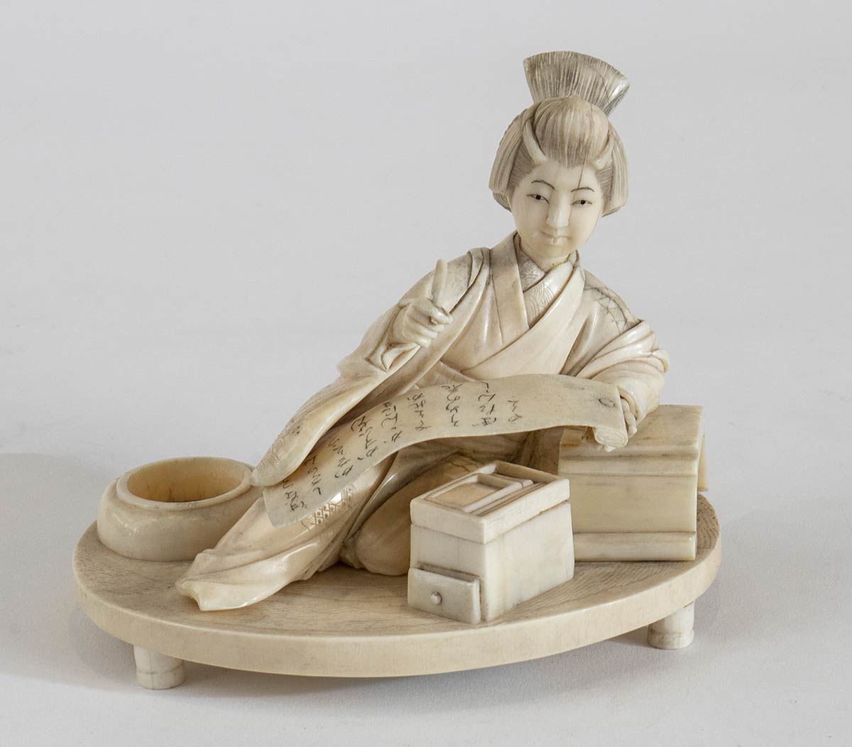 An Japanese ivory Okimono, Meiji period, late Bertolami Fine Art