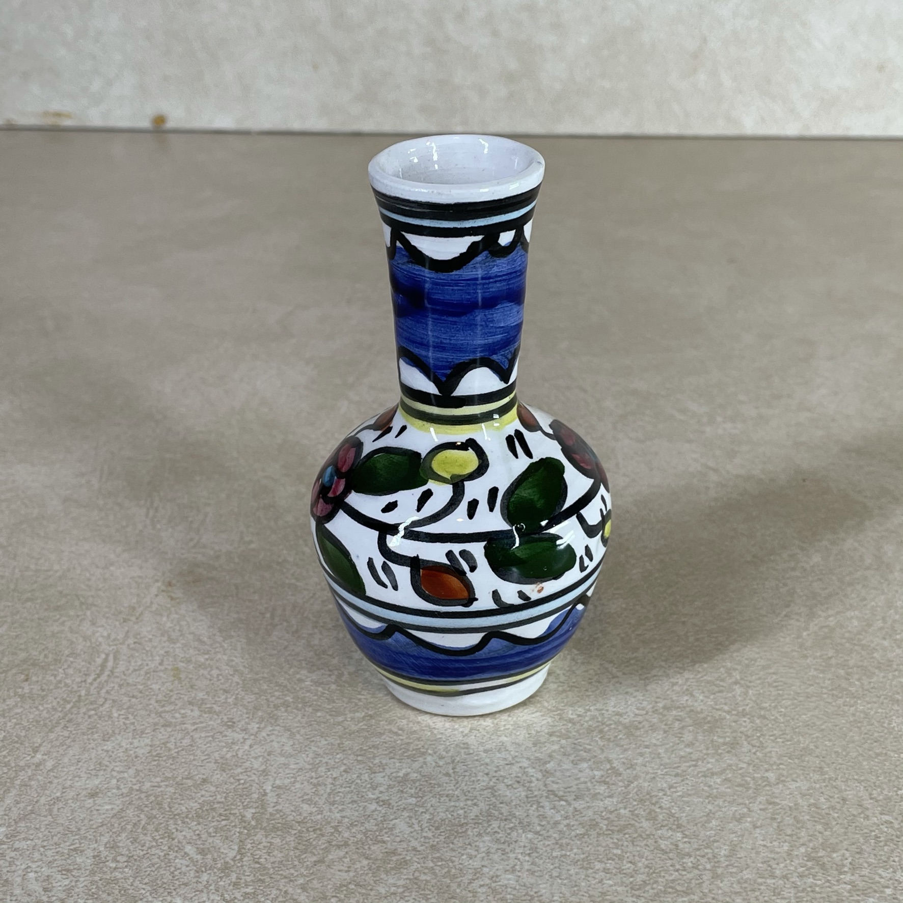 HAND PAINTED CERAMIC BUD VASE