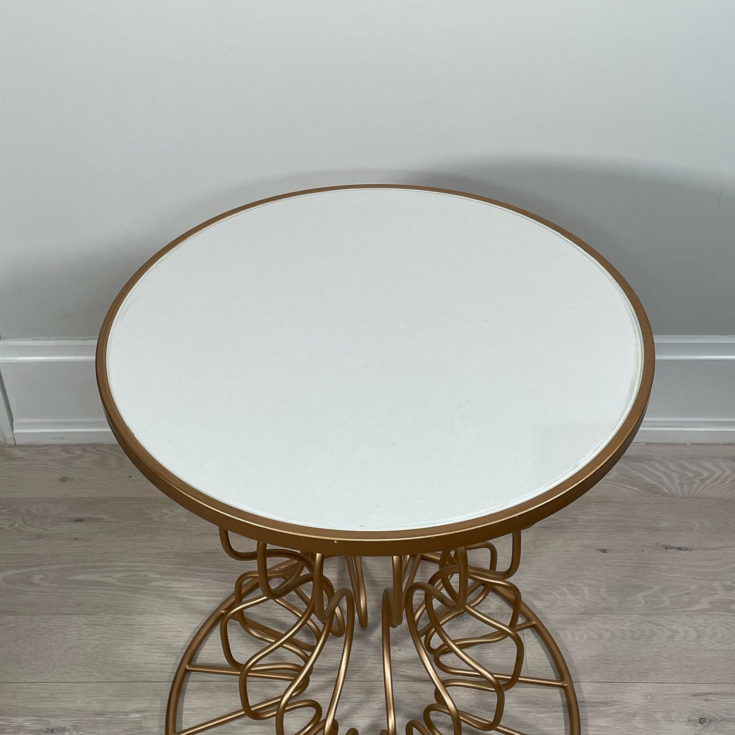 AMAZING GOLD & GLASS SIDE TABLE