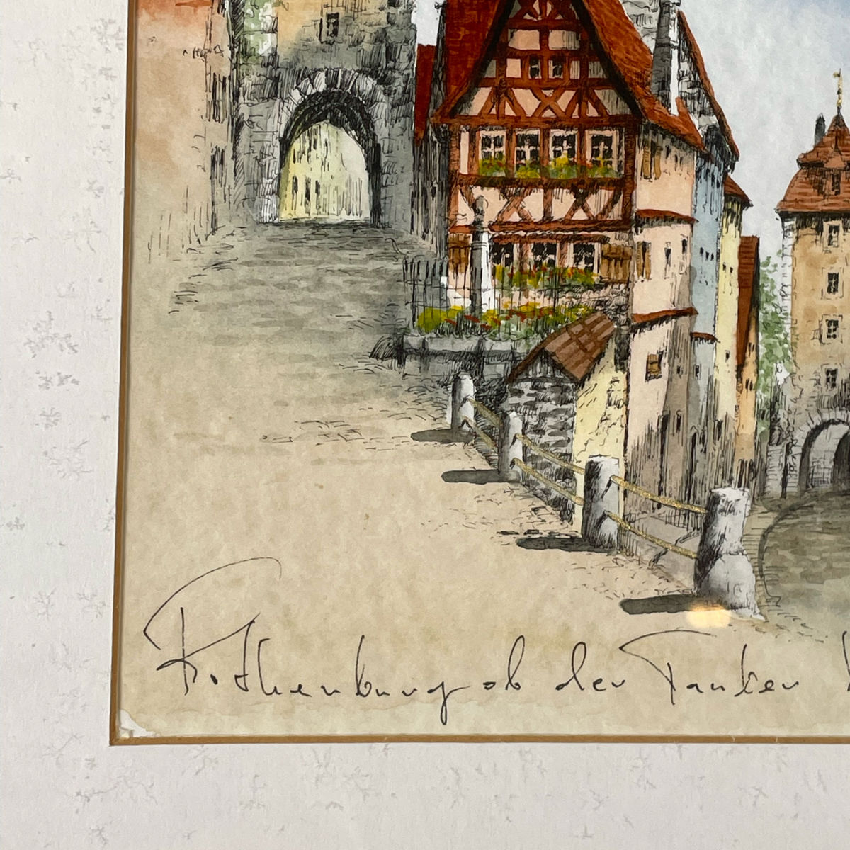 GERMAN TOWNSCAPE PAINTING