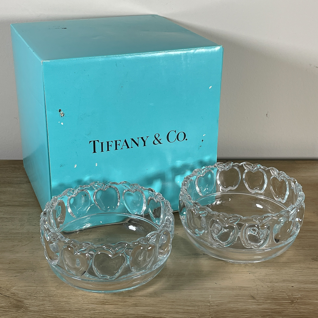 PAIR TIFFANY & Co. CRYSTAL BOWLS