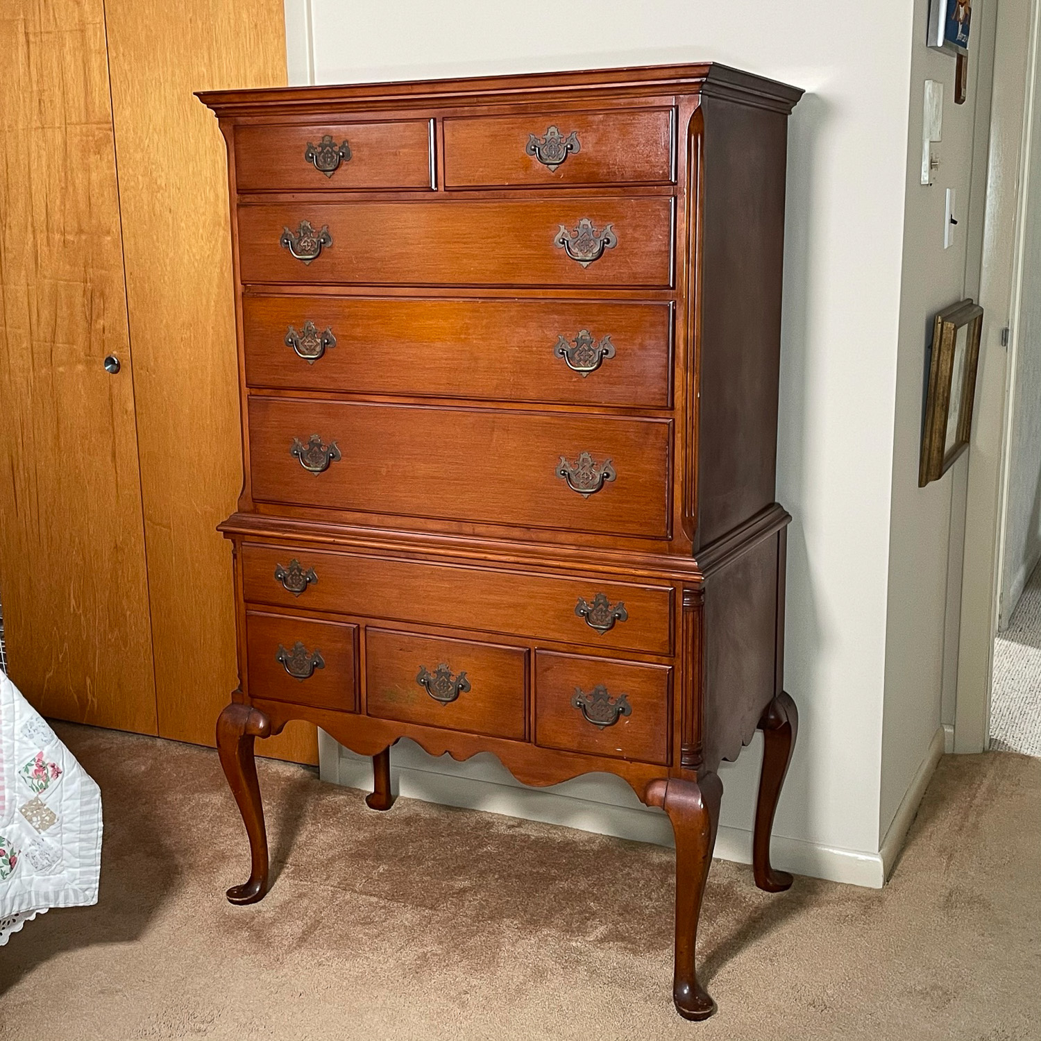 REPRODUCTION HIGHBOY CHEST of DRAWERS