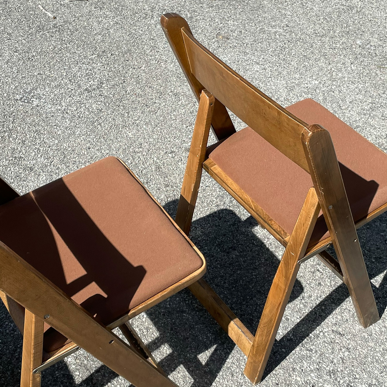 (4pc) KESTELL WOOD FOLDING CHAIRS